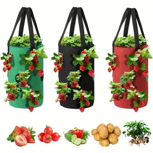 3 Gallon Plant Growing Bag, 3 Counts/set Breathable Thickened Planting Bag with Handle, Garden Grow Bag for Vegetable & Fruit, Potato Grow Bag, Potato Planting Bags