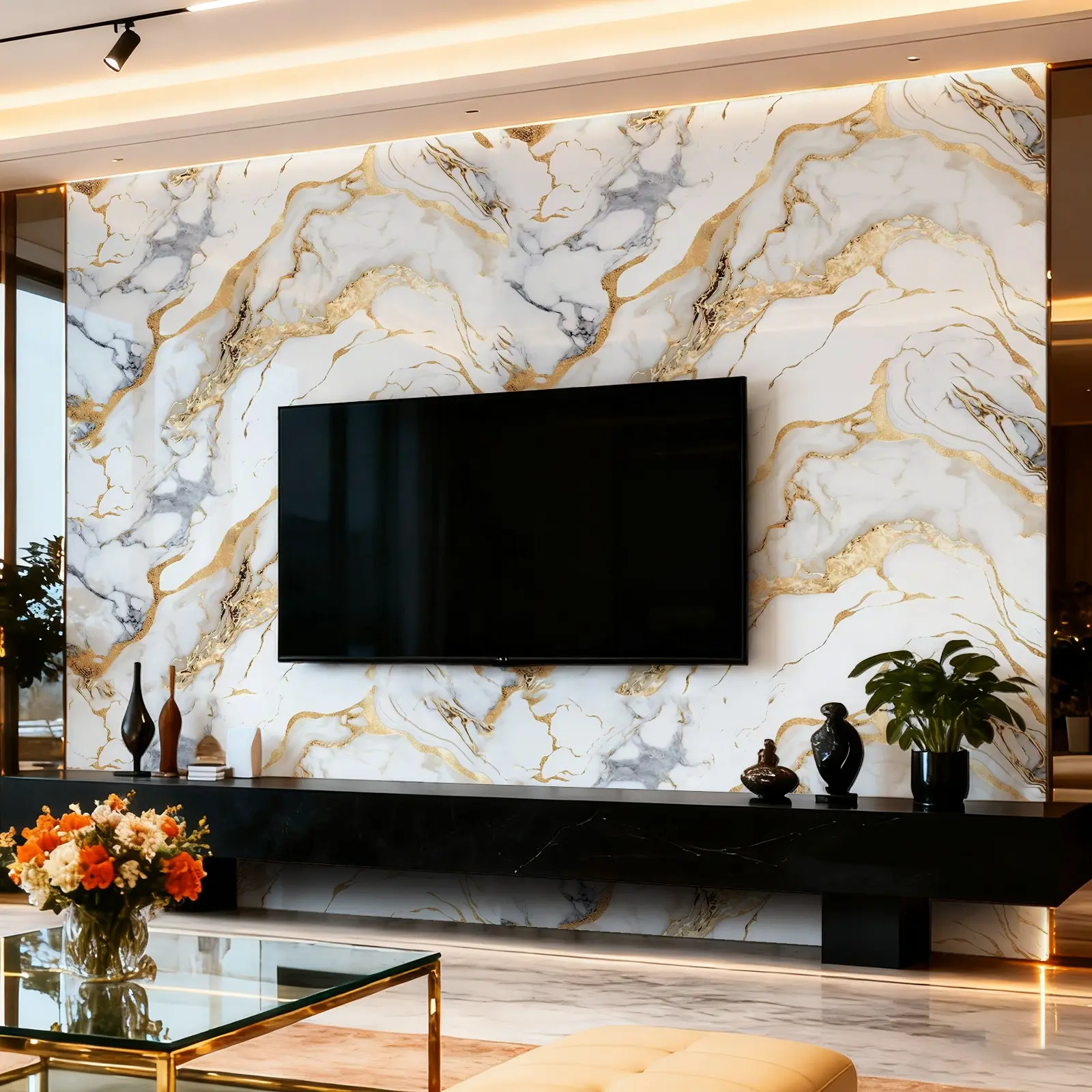 Marble Tile Wall Stickers Kitchen Bathroom Waterproof Self-Adhesive Wallpaper, Marble Wallpaper Peel And Stick, Marble Pattern Wallpaper, Modern Decorative Tiles for Renovation & Decoration, Marble Backsplash Wallpaper, Peel And Stick Wallpaper Designs