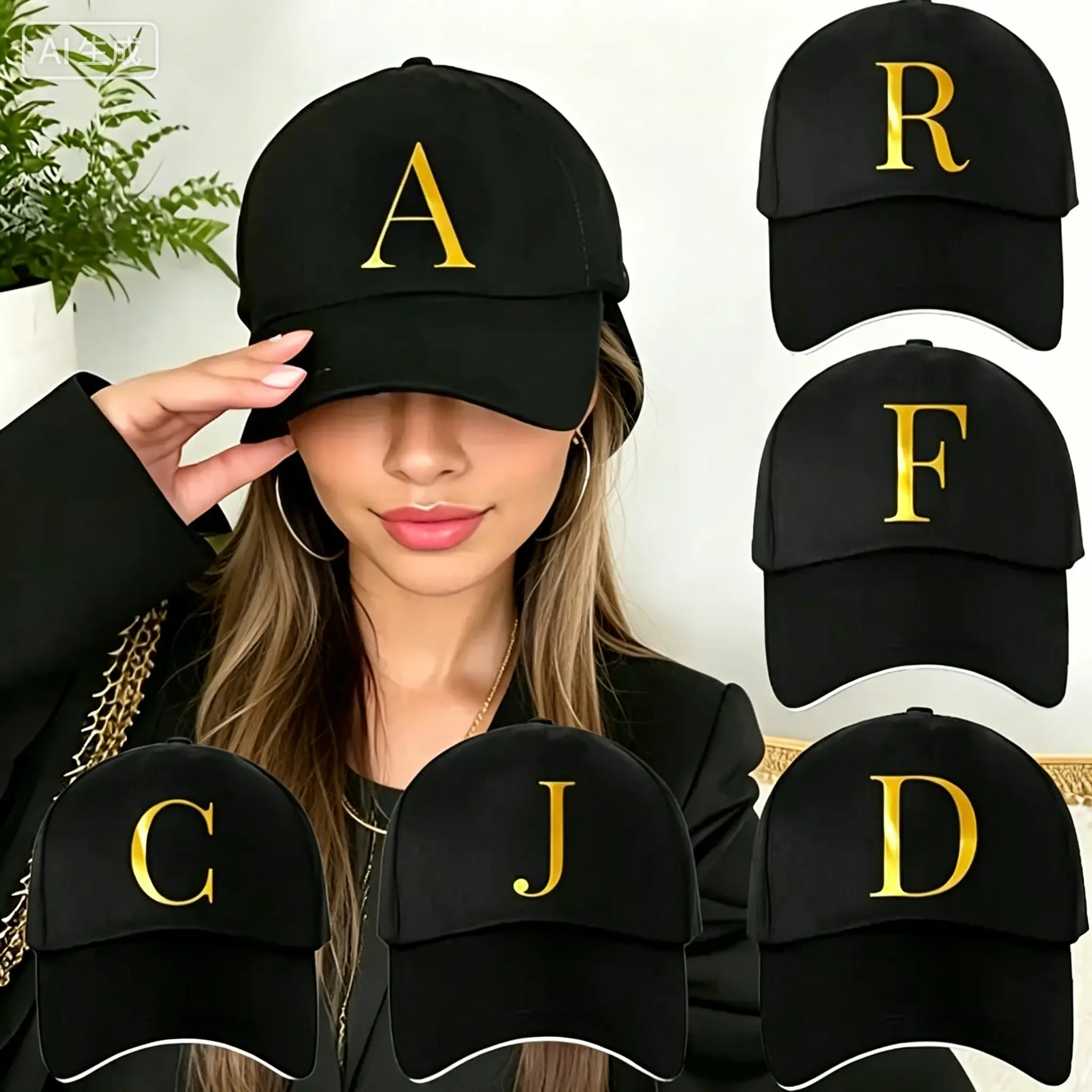 Unisex M Embroidery Polyester Dad Hat - Breathable, Adjustable, Quick-Dry Baseball Cap for Daily Outdoor Sports, Hip Hop