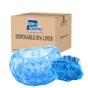 PP Plastic 400 Pcs Blue Spa Pedicure Liners 48" x 48" Disposable Foot Tub Covers for Nail Salons Spas & Home Use Bulk Pack