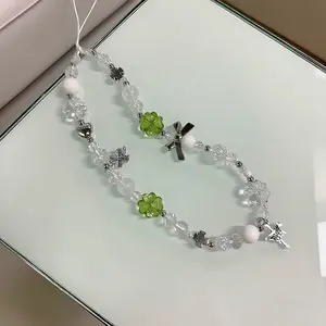 Cute Star & Beaded Design Phone Chain, Fashionable Cellphone Phone Lanyard, Anti-lost Phone Strap for Women & Girls, Mobile Phone Decoration Accessories, Phone Wrist Strap, Cell Phone Charm