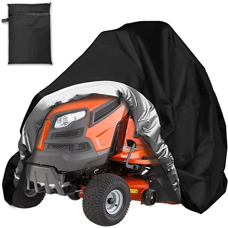 Heavy-Duty Waterproof 420D Polyester Oxford Cloth Riding Lawn Mower Cover, Lawn Mower Accessories, Fits 42", 46", 48", 54" & Larger Decks, 420D Fabric for Large Decks, 420D Polyester Oxford Riding Lawn Mower Cover