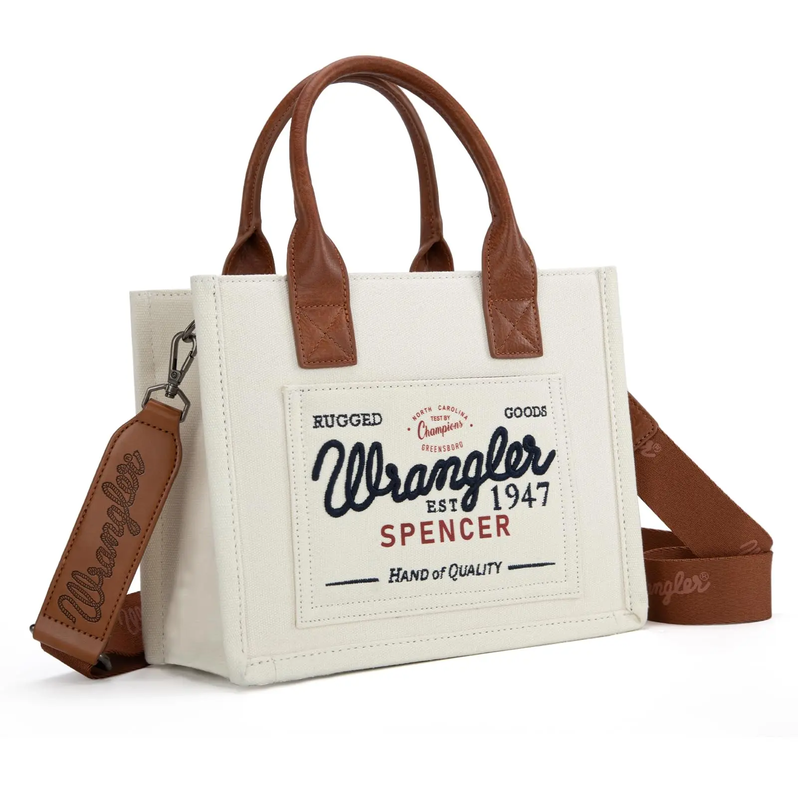 Wrangler Tote Bag  Guitar Strap Satchel Purses Multi-pockets Casual Work Bag