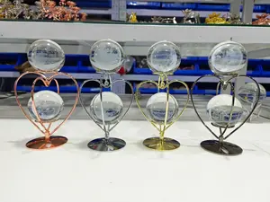 Cristy(6743)gc.double heart sphere holdernew design!!!$30 get 4pcs!!!