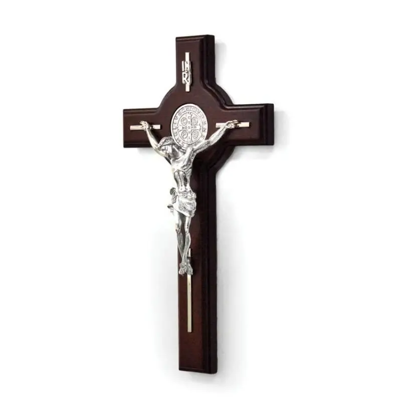 SAINT BENEDICT WOODEN WALL CRUCIFIX medium ''7''