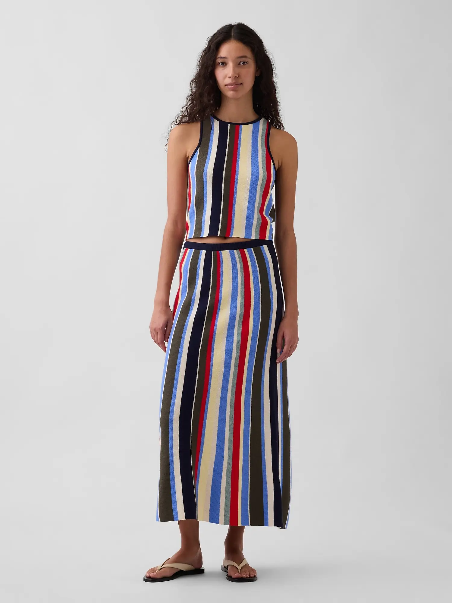 Gap Women's 100% Cotton Stripe Easy Maxi Sweater Skirt Gap Women's 100% Cotton Stripe Easy Maxi Sweater Skirt
