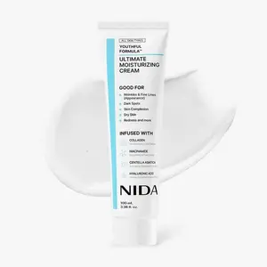 NIDA Youth Moisturizing Face Cream 100ml , Collagen Niacinamide Centella & Hyaluronic Acid, Reduce Dark Spots & Wrinkles, Dark Spots, Skincare Hydrating Daily Moisturizer Moisture Hydrate