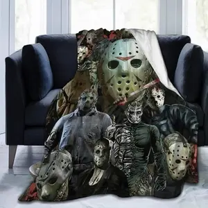 Horror Movie Blanket Throw Flannel Lightweight Super Soft Cozy Bedspread Living Room Women Adults And Kids Gifts For Bed Sofa Home Bedroom Decor,Gift For Men & Women & Kids