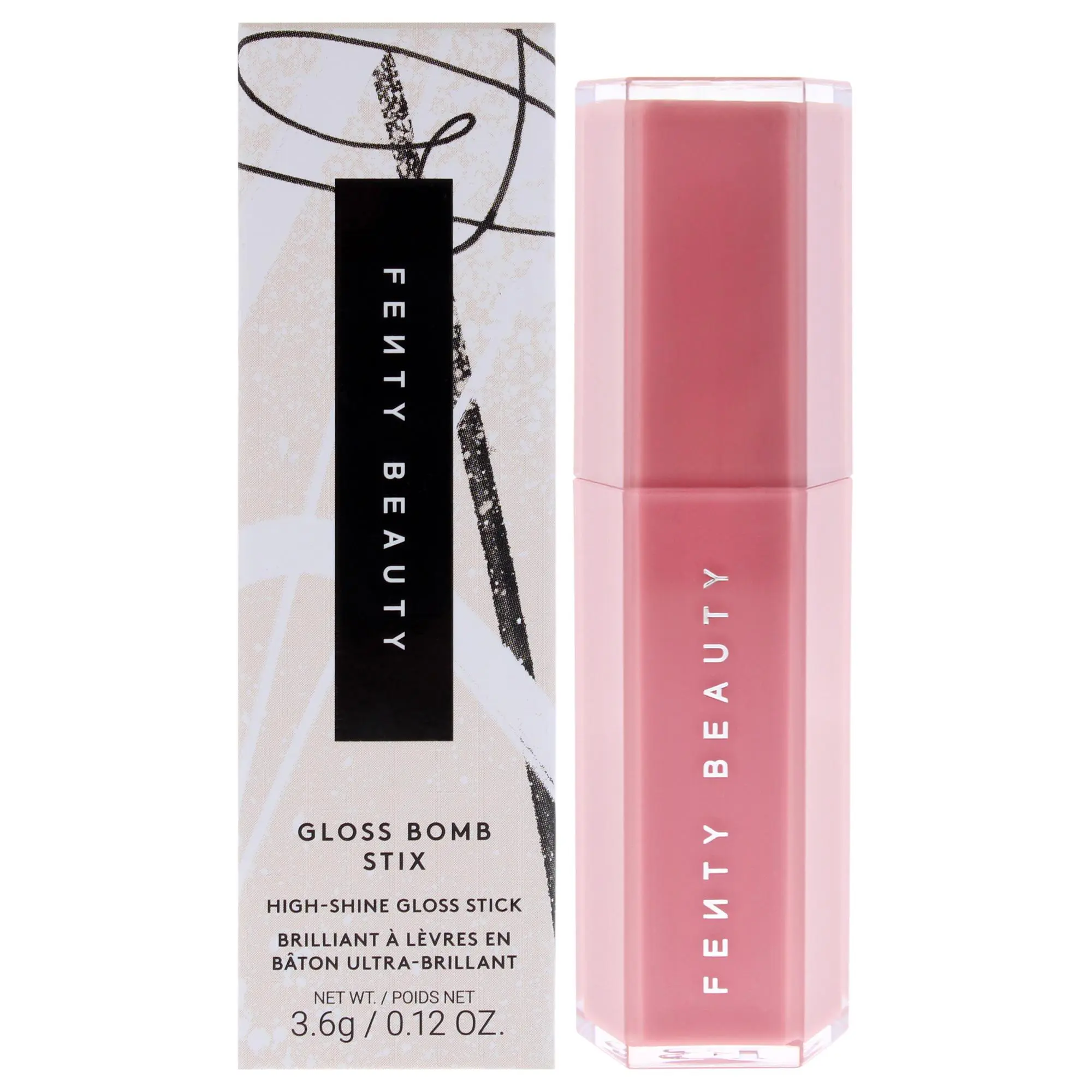 Fenty Beauty Gloss Bomb Stix High Shine Lipgloss - 04 Is It Fussy, Women's Radiant Makeup, 0.12oz, Apply Lips Product