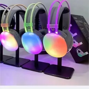 RGB Wireless Headphones LED Lights Ultimate Sound Style Bluetooth 5.0 Gaming Music Vibrant Lights Soft Ear Cushions Foldable Portable Long Battery Life