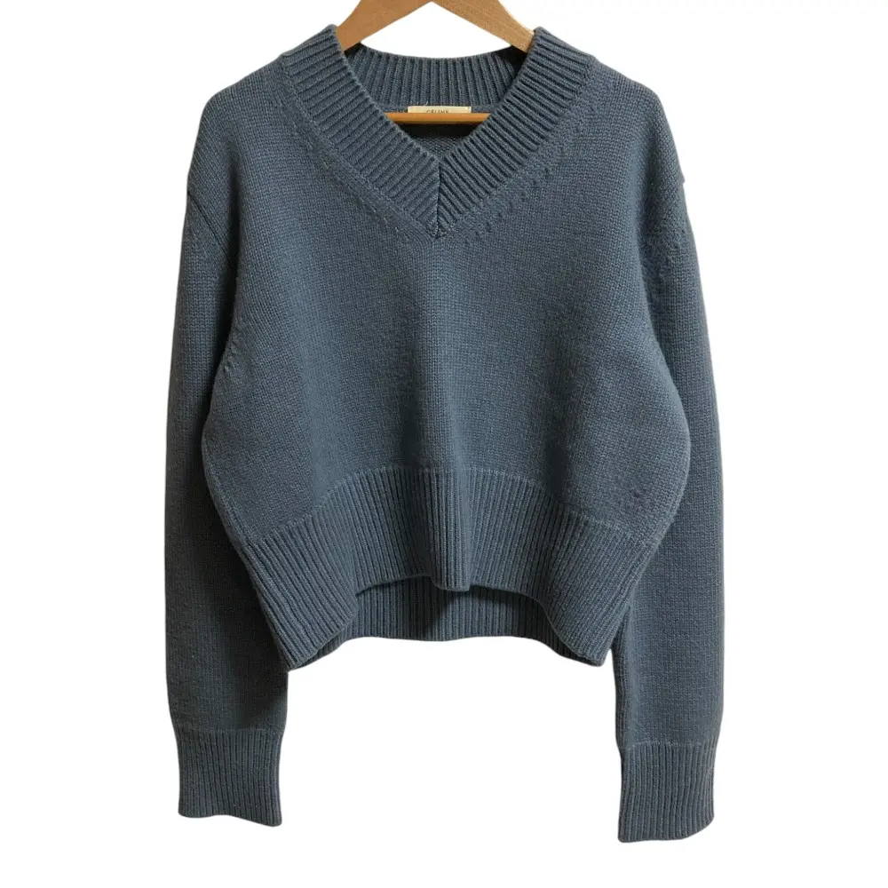 Pre-owned Celine Cashmere Small Leather Goods V neck Sweater