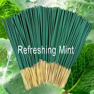 22cm Mint Scented Handmade Bamboo Incense Sticks, Long-Lasting Fragrance, Ideal for Yoga, Meditation, Outdoor Camping