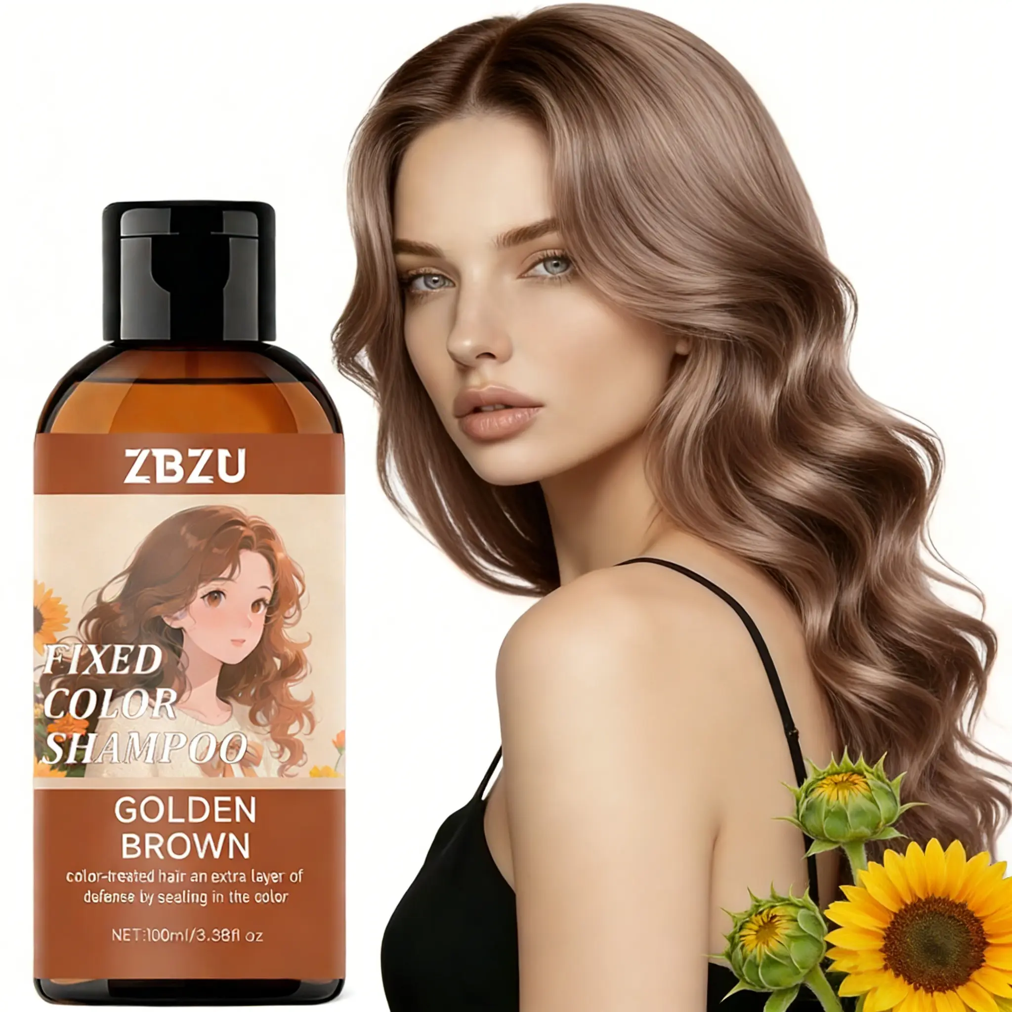 100ML Gold Dye-After Lock Color Shampoo, Hyaluronic Acid Core Ingredient, Color Protection, Nourishing & Gentle Cleansing, Deep Moisture, Smooth Hair, Mild, Color Depositing Shampoo, Colored Hair Shampoo