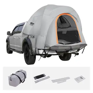 VEVOR Truck Bed Tent, TikTokShopBlackFriday, 6.4'-6.7' Pickup Truck Tent with Rain Layer and Carry Bag, Waterproof PU2000mm Double Layer Truck Tent, Accommodate 2-3 Person, for Camping Traveling Outdoor Activities