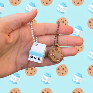 Milk and Cookie Best Friend Keychains – Cute Kawaii BFF Gift Set - 3D Printed Friendship Charms - Best Friend Snack Keychains - BFF Gift