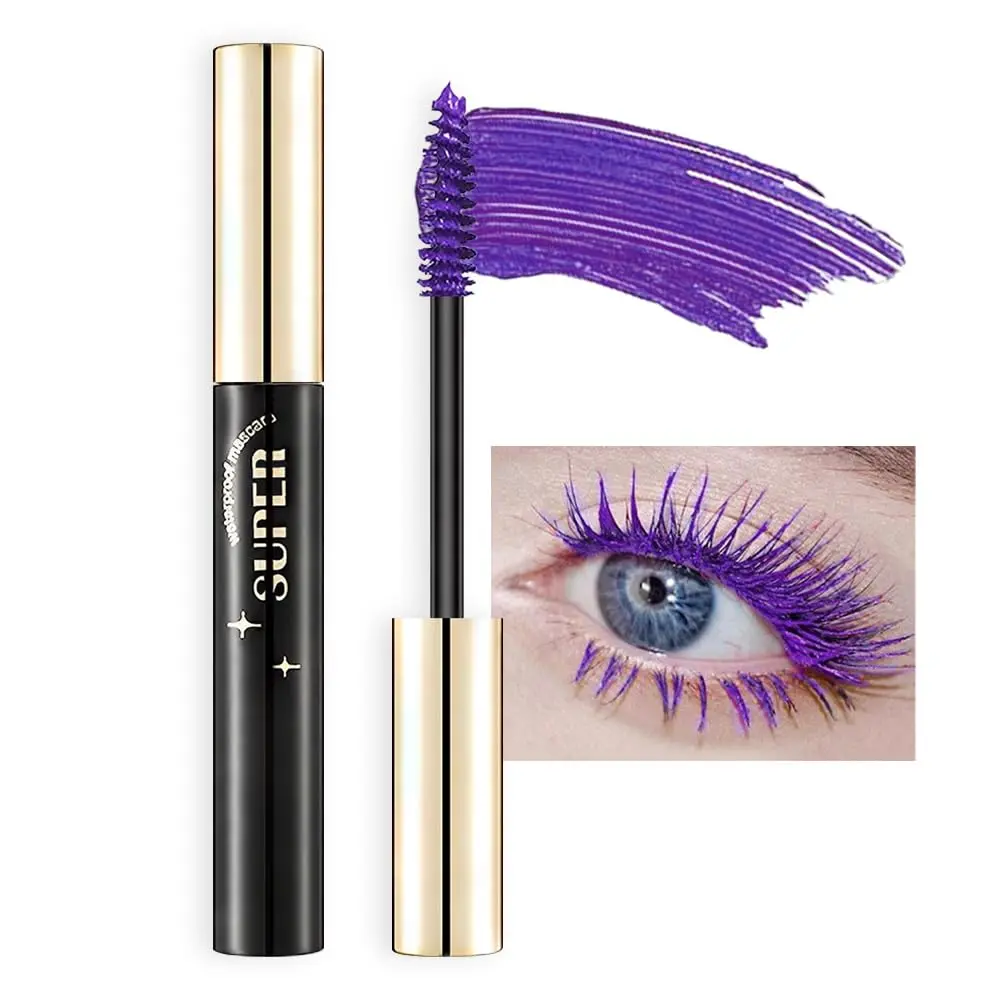 Colored Mascara for Eyelashes Set,Colorful Waterproof Mascara for eyelashes Long lasting Charming Voluminous Mascara for Women Cruelty Free Vegan (1pcs 8# Purple)
