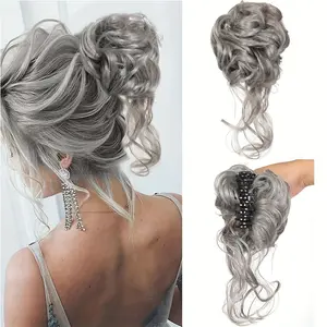 Easy-to-Wear 8" Fluffy Curly Hair Bun Clip - Adds Volume, Perfect for Any Woman