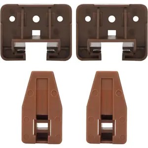 DGSL01 Plastic Drawer Slides and Guides 2 Pack Drawer Replacement Part for Center Mount Cabinet Rails Plastic Guides for Dresser