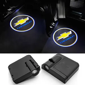 Chevrolet Door Projection Welcome Lights, High Brightness LED Logo Projector, Fits Impala, Silverado, Tahoe, Must-Have Car Decor Light, Car Lighting Accessories