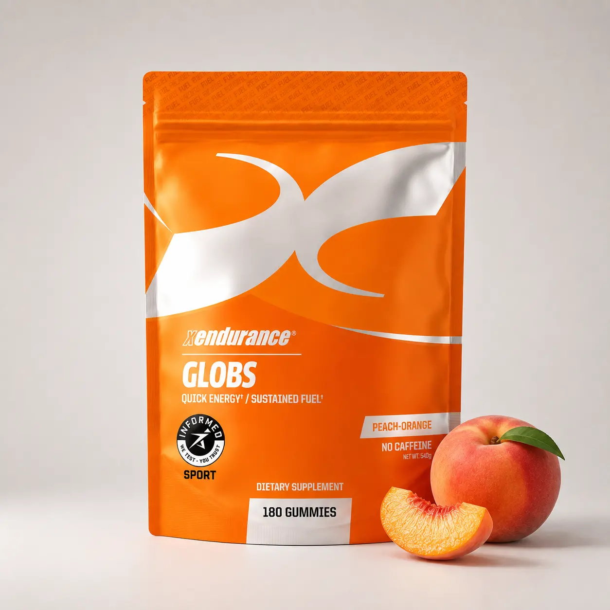 XENDURANCE GLOBS (180 Gummies, 30 Servings) - Certified Energy Gummies with Natural Ingredients, Organic Sweet Potato, Vegan and Gluten-Free, Energy with No Crash