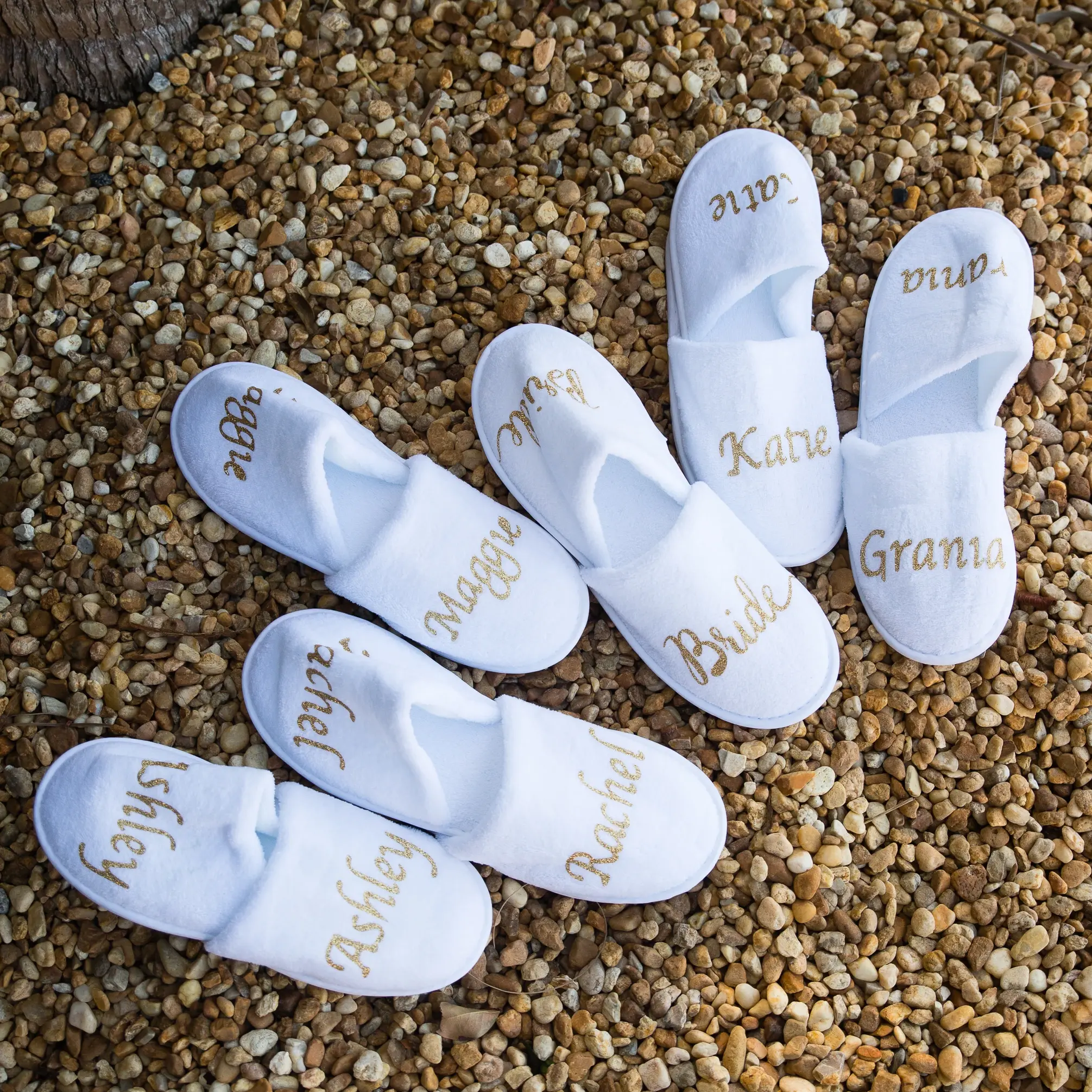 Bridal Shower Custom Closed Toe Slippers