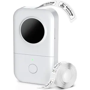 Phomemo Label Maker Machine, D30 Portable Handheld Bluetooth Label Printer with Tape, Multiple Templates Available for Smartphone Easy to Use for Office Home Organization USB Rechargeable