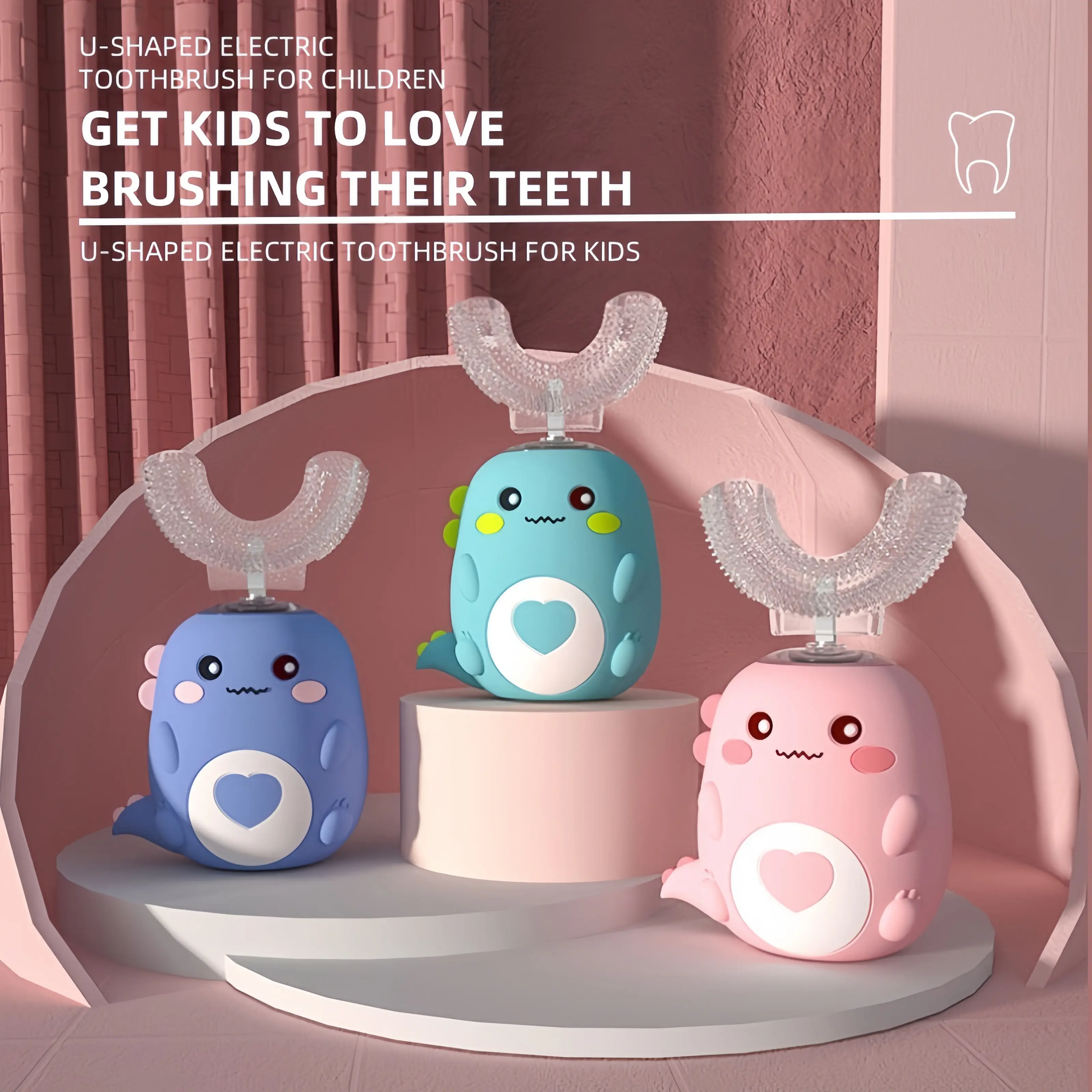 Baby electric Toothbrush,U-shaped toothbrush,2 - 14 Years, Soft Bristles, BPA Free | 2 - 4 Pack Oral Care Tools Baby electric Toothbrush,U-shaped toothbrush,2 - 14 Years, Soft Bristles, BPA Free | 2 - 4 Pack Oral Care Tools