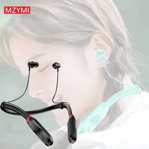 MZYMI wire earphone TWS Headphones, 200H Long Playtime Wireless Stereo Neckband Earbuds with Microphone, Waterproof Around The Neck Headphones in Ear Headset for Sports/Workout/Office