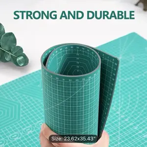 Extra Large Self-Cutting Board - Heavy-Duty PVC A1 Cutting Mat with Grid Lines, Measurement Markings & Circular Guides - for Sewing, Quilting, Scrapbooking, Fabric, Leather, Crafts - Large Crafting Board for Professional & Hobby Use - Durable PVC Construc