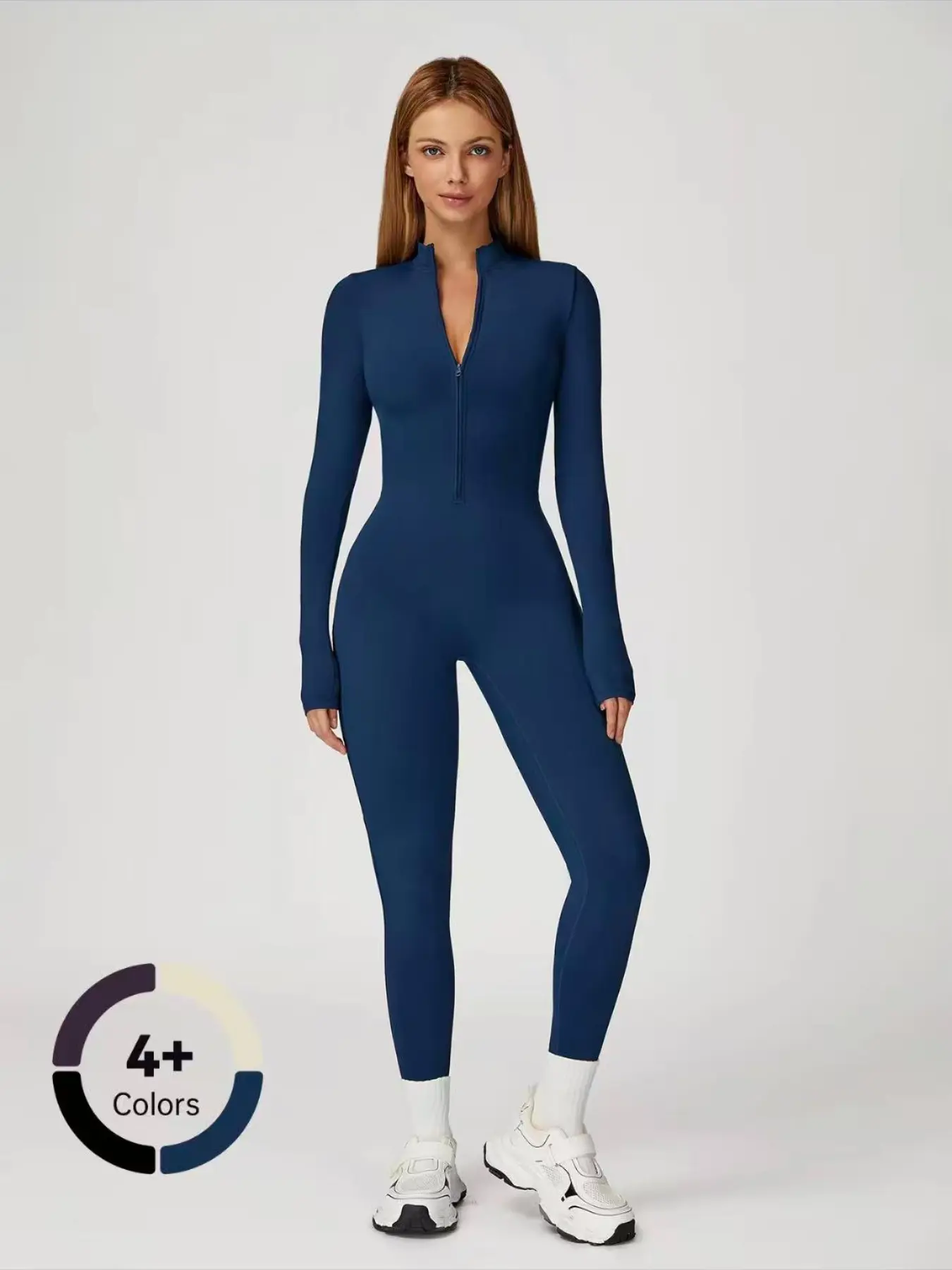 Women's Fall Winter Yoga Gym Jumpsuit, Tight-Fitting Fleece Lined One-Piece, Outdoor Warm Running Fitness Romper, Casual Sporty Long Sleeve thermal Quick-Dry Skiing Jumpsuit, Workout Jumpsuit, Sportswear Jumpsuit, Stretch Jumpsuit, Sports Jumpsuits