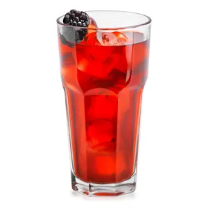 Libbey Gibraltar 16 oz Glass Tumbler, Iconic Heavy Base Glass Drinking Glasses Set of 12, Dishwasher Safe Drinkware Set of 12