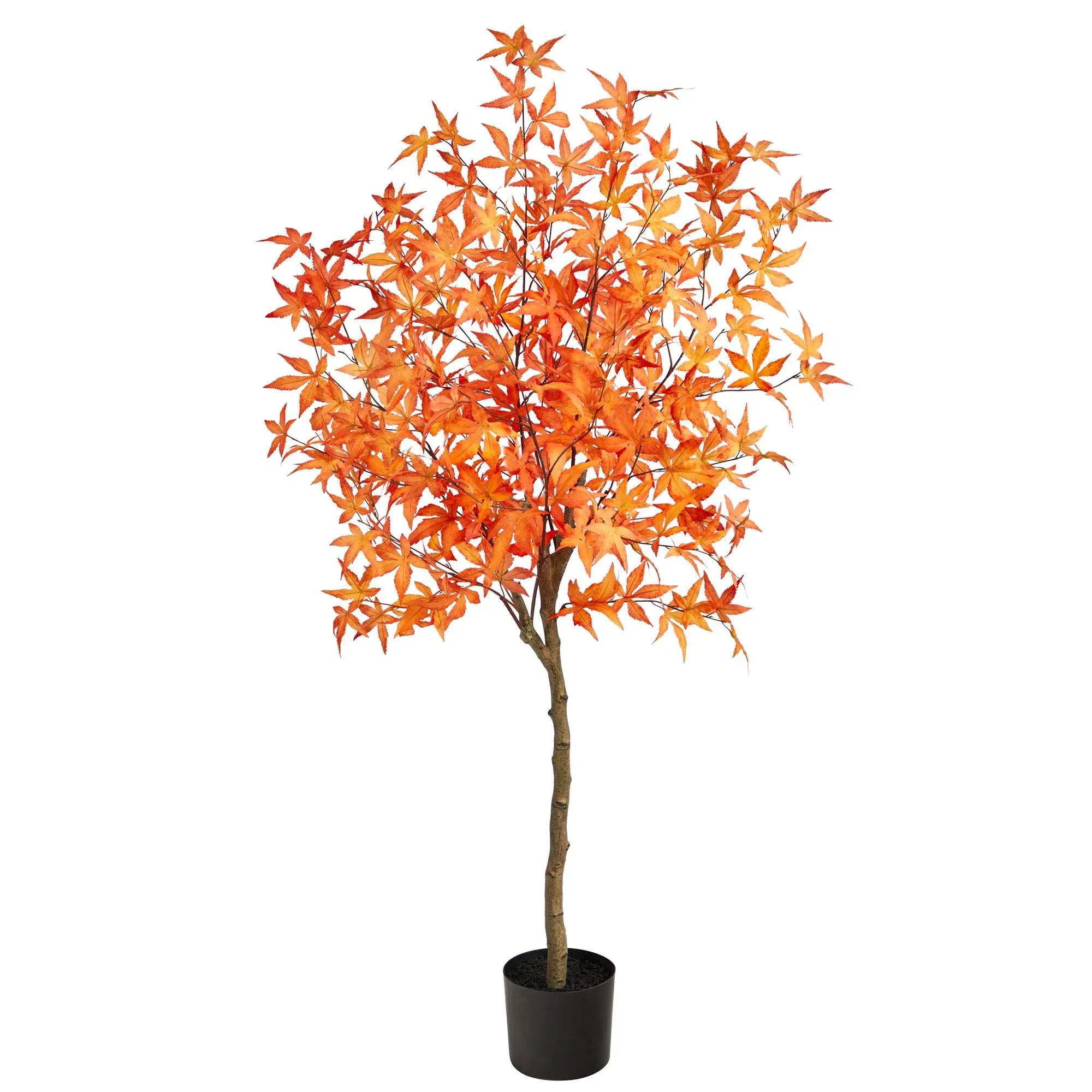 5' Synthetic Autumn Maple Artificial Tree - Potted Indoor Plant, Large Leafy Plant Artificial Tree, Lifelike Look, Vivid Colors, Thanksgiving Accent, Nursery & Aesthetic Home Decor, Indoor Decor Supply