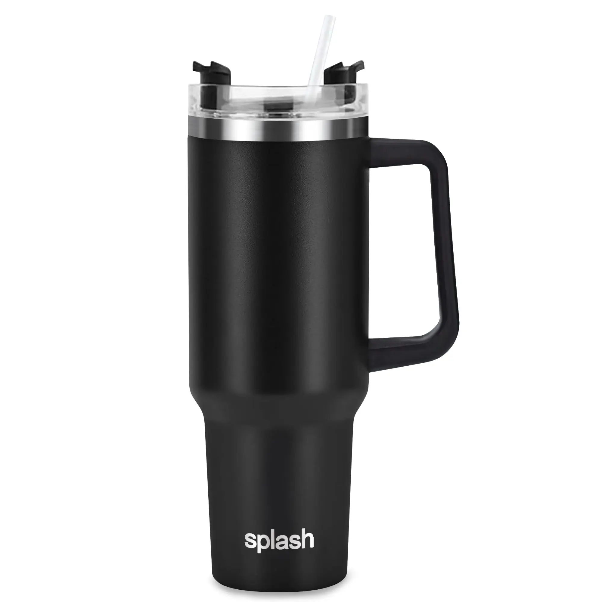 Splash 40 oz Stainless Steel Double-Wall Insulated Travel Tumbler - BPA-Free, Resistance, Casual Modern Kitchenware Drinkware Mug with Lid for Adults