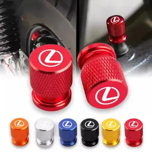 4Pcs Metal Car Wheel Tire Valve Cap Tyre Rim Stem Cover Airdust Waterproof Accessories For Lexus F SPORT Plug-in Hybrid ES UX 300e GX LBX NX RX 350h 450h Vehicle