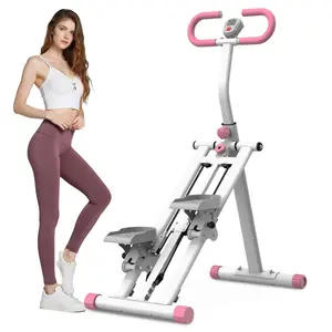 CZBZ Stair Stepper Vertical Climber Workout Machine, Stable Triangular Frame Non-Slip Pedals Adjustable Handlebar, Foldable Full-Body Exercise Fitness Equipment for Home Gym Small Space Fitness Enthusiasts