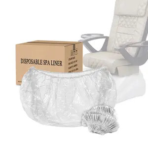 TP Plastic Clear Pedicure Spa Liners – 48in x 48in x 9.5mic – 400-Count – Disposable, Durable & Leak-Resistant for Salons & Spas