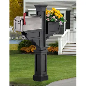 MAYNE 5808B Signature Plus Mailbox Post- Black