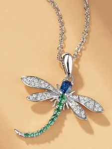 Dragonfly Design Pendant Necklace for Women, Fashion Jewelry for Party, Daily Clothing Decor, Trendy All-match & Exquisite Jewelry for Birthday Gift, Charm Necklace