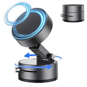 360° Adjustable Magnetic Phone Mount, Vacuum Suction Cup Car Holder, Hands-Free Dashboard & Windshield Phone Stand, Strong Suction Cell Phone Holder for iPhone Android, Travel Driving Accessories