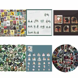 Sticker and Paper Material Pack for Junk Journaling, Scrapbooking, and Mixed Crafts