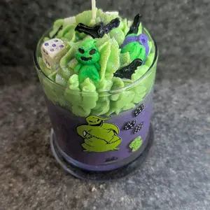 Nightmare Before Christmas Inspired 8 oz Candle Scented Candy Corn - Festive Home Decor - Ornaments multiple scents options