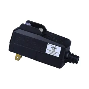 GFCI Replacement Plug Assembly 2 Prong Wires 15 Amp Waterproof Electrical Cord End Male GFI Circuit Breaker for Pool Pump Power Pressure Washer and More