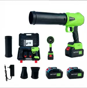 Cheetah Cordless Leaf Blower – 21V Max Brushless Motor & Dual 3000mAh Batteries | Turbo Fan for Car Drying, Leaf Clearing & Snow Removal | 1500G Thrust