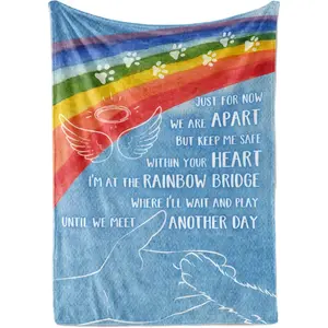 Pet Memorial Blanket - Dog & Cat Remembrance Gift, Sympathy Gift in Memory - 50"x60"