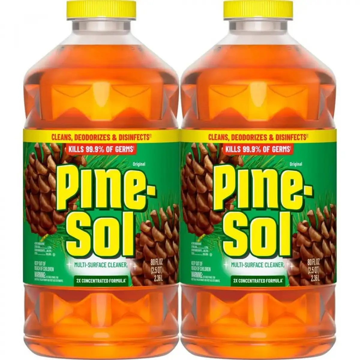 Household Pine-Sol Antiseptic All-Purpose Surface Cleaner Solution, 80 fl.oz Each (2-Pack) for Home Cleaning
