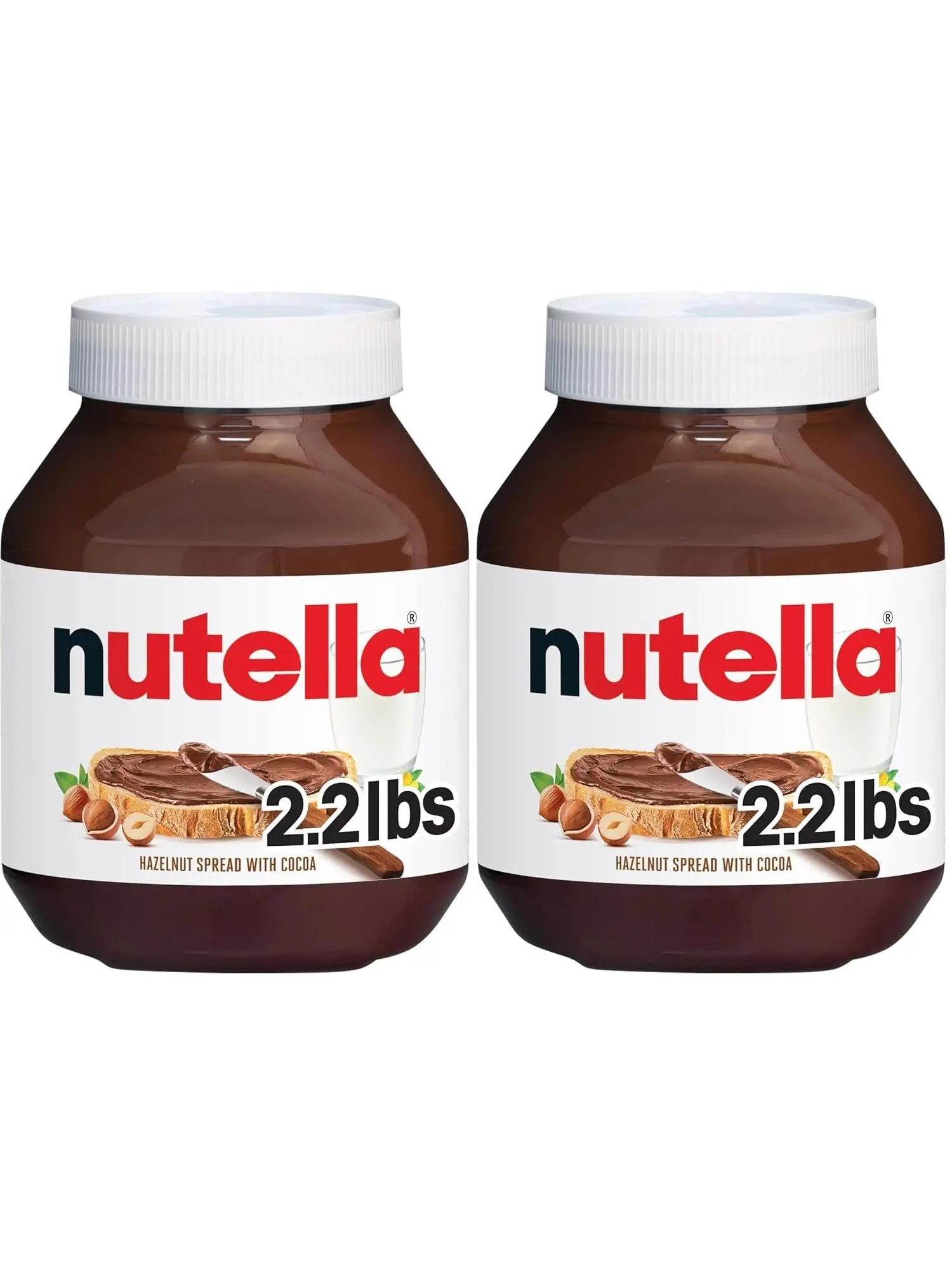Nutella Hazelnut Spread with Cocoa, Creamy Hazelnut Spread, Breakfast Favorite, 35.3 oz Jar