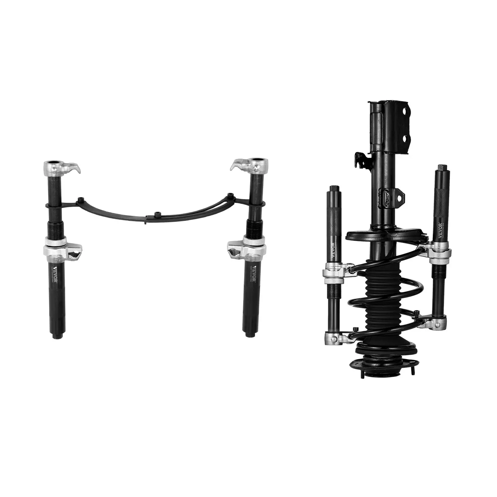 VEVOR 2-Piece Heavy-Duty XC6455 Steel Coil Spring Compressor Tool Set, Macpherson Strut Compressor with 2646 lbs Capacity, 10 lbs, Adjustable Grip