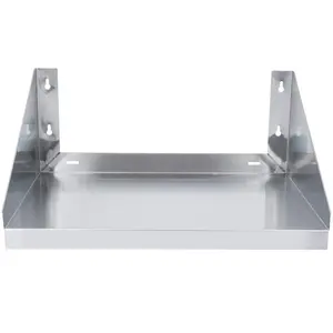Hakka Brothers 24in x 24in NSF Commercial Stainless Steel Metal Wall-Mounted Shelf, Heavy-Duty Food Storage Shelf for Restaurants & Commercial Kitchens (Fits Microwaves)