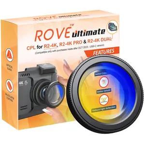 ROVE Ultimate CPL Filter for R2-4K, R2-4K PRO, and R2-4K DUAL Dash Cam Models