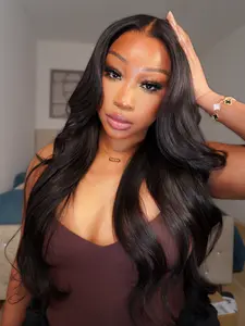 Arabella Summer Watch Party Look Glueless 13x6 HD Lace Front Wig Ear to Ear Body Wave 220% Density Unprocessed Virgin Human Hair Easy Wear Drawstring Wig